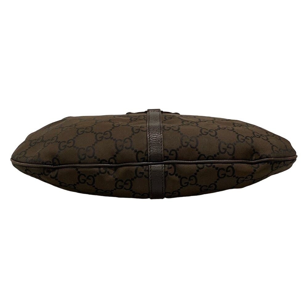 Gucci Interlocking G/GG Shoulder Bag 257292 Dark Brown Black Jacquard Leather - Picture 5 of 15